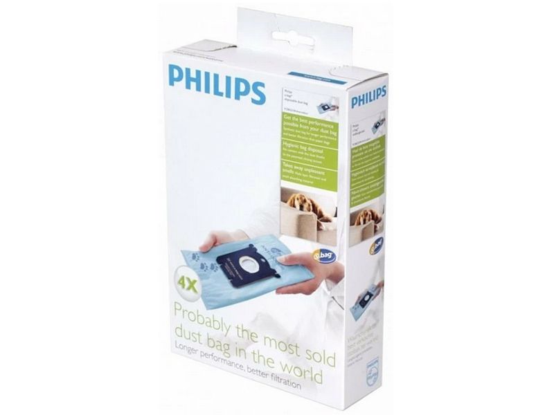 Philips Dust Bags x4 for FC8204 and FC8397 Vacuum Cleaners (883802304010)7